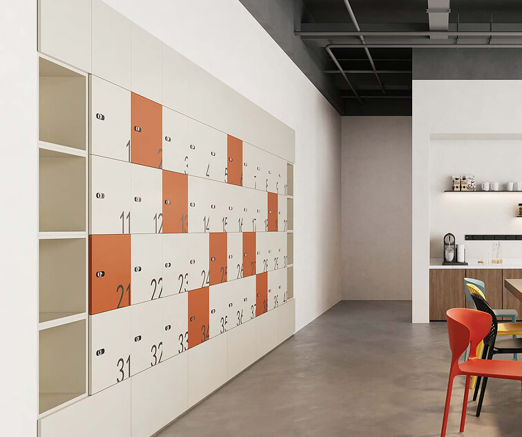 Lockers with Open Shelves